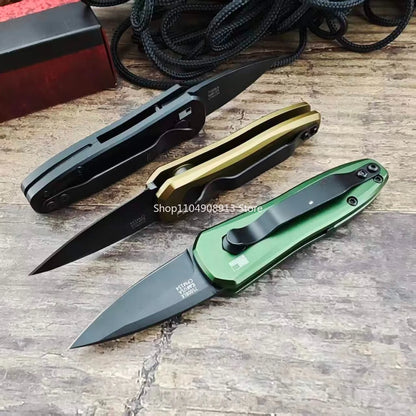 KS Launch 4 7500 Camping Mini Pocket Folding Knife Aluminum Alloy Handle Adventure Pratical EDC Outdoor Multifunctional Knives