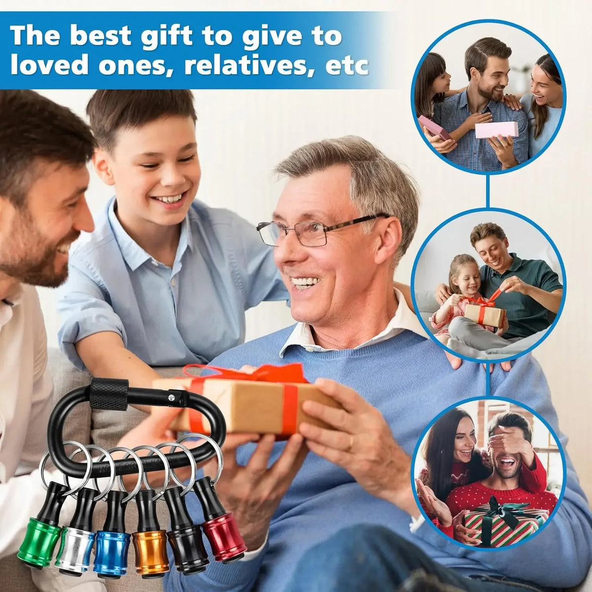 12PCS Bit Holders 1/4 Socket,Screwdriver Bit Holder for Impact Driver Drill Bit Keychain Extension Bar Quick Release Easy Change