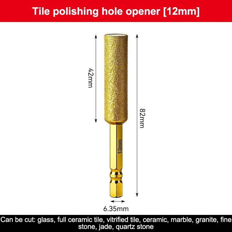 New·1/2/3/4Pcs Diamond Core Bits Dry Drilling Thread Hexagonal Shank Core For Ceramic Tile Granite Marble Grinding Heads·