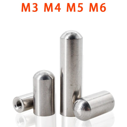 M3 M4 M5 M6 Dowel Inner Thread Screw Nut 304 Stainless Steel Single Round Head Cylindrical Pin Positioning Pin Hardware Fastener