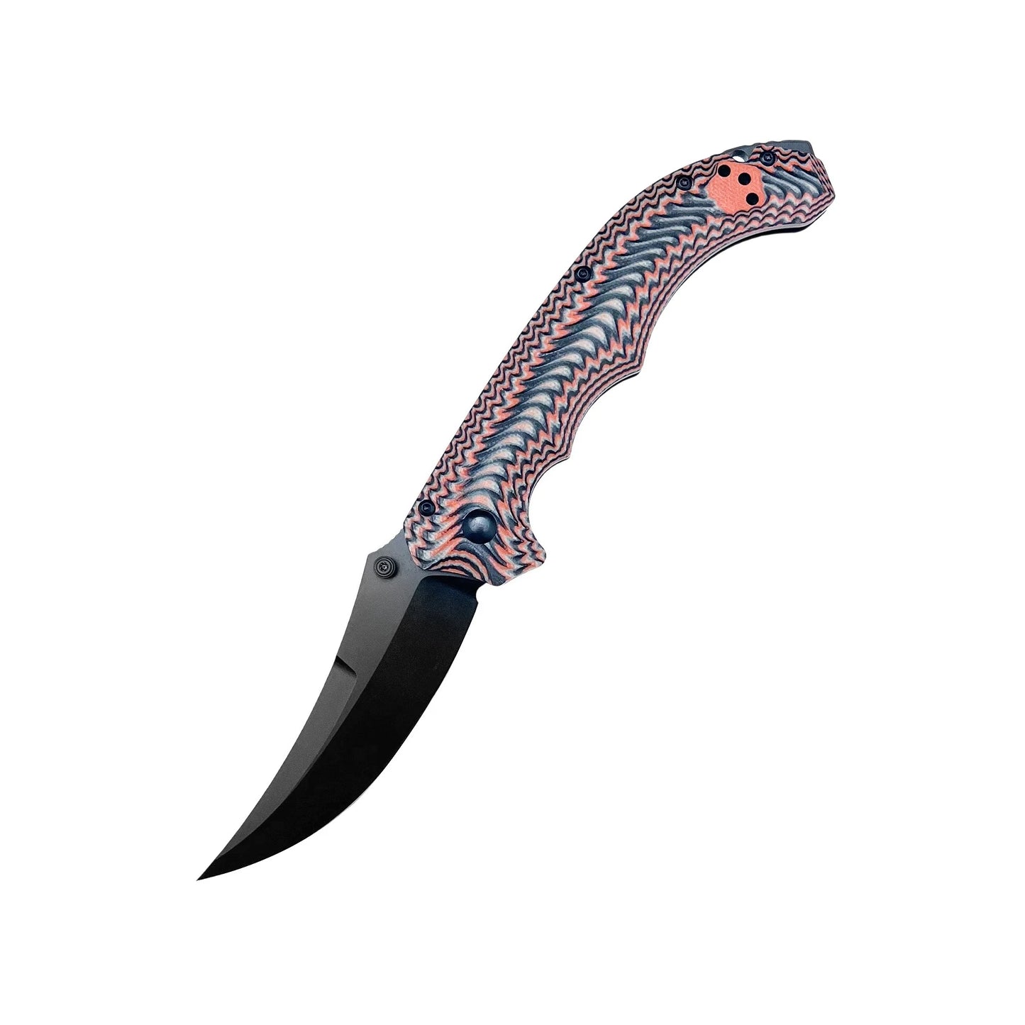 865 High Hardness Folding Knife G10 Handle Outdoor Hiking Wilderness Exploration Camping Cooking Barbecue Multi Functional Wear Resistant Practical Tool
