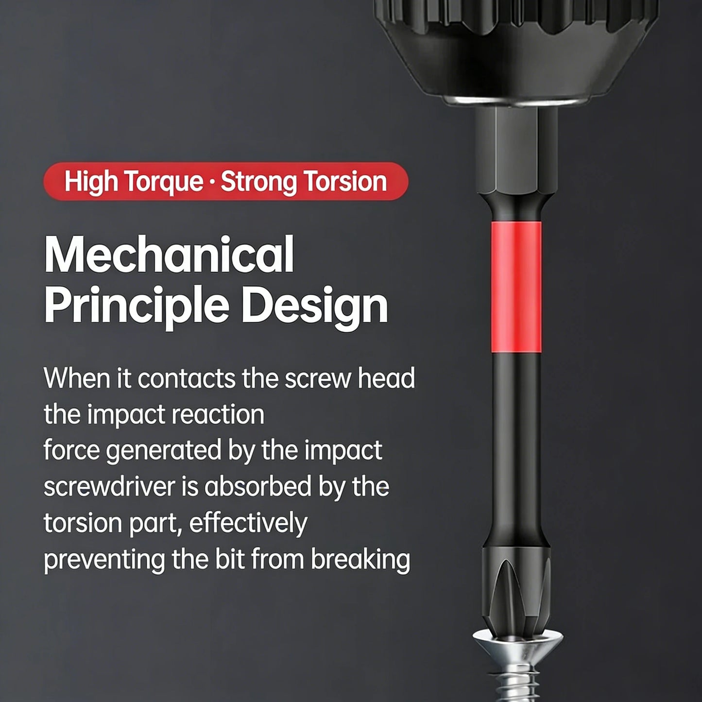 Magnetic Impact Phillips Bit Anti-Slip Impact Long Screwdriver Bit Set Hex Shank Cross Impact Driver Bit for Power Drilling