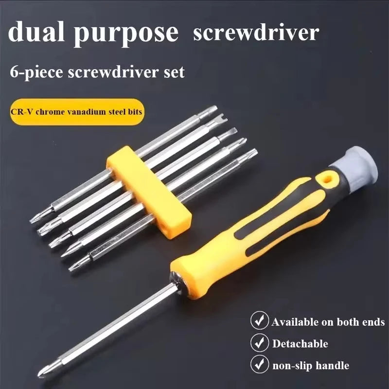 Multifunctional Screwdriver Set (6 Bits And 1 Screwdriver Handle), Precision Dual-Purpose Screwdriver Set, 12 Kinds Of Screwdriv