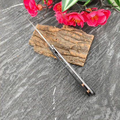 With Clip ZT 0545 Carbon Fiber Handle D2 Steel Folding Pocket Knife EDC Tools Gift for Men Compact Utility Knife Camping Barbecuing Meat Cutting Knife