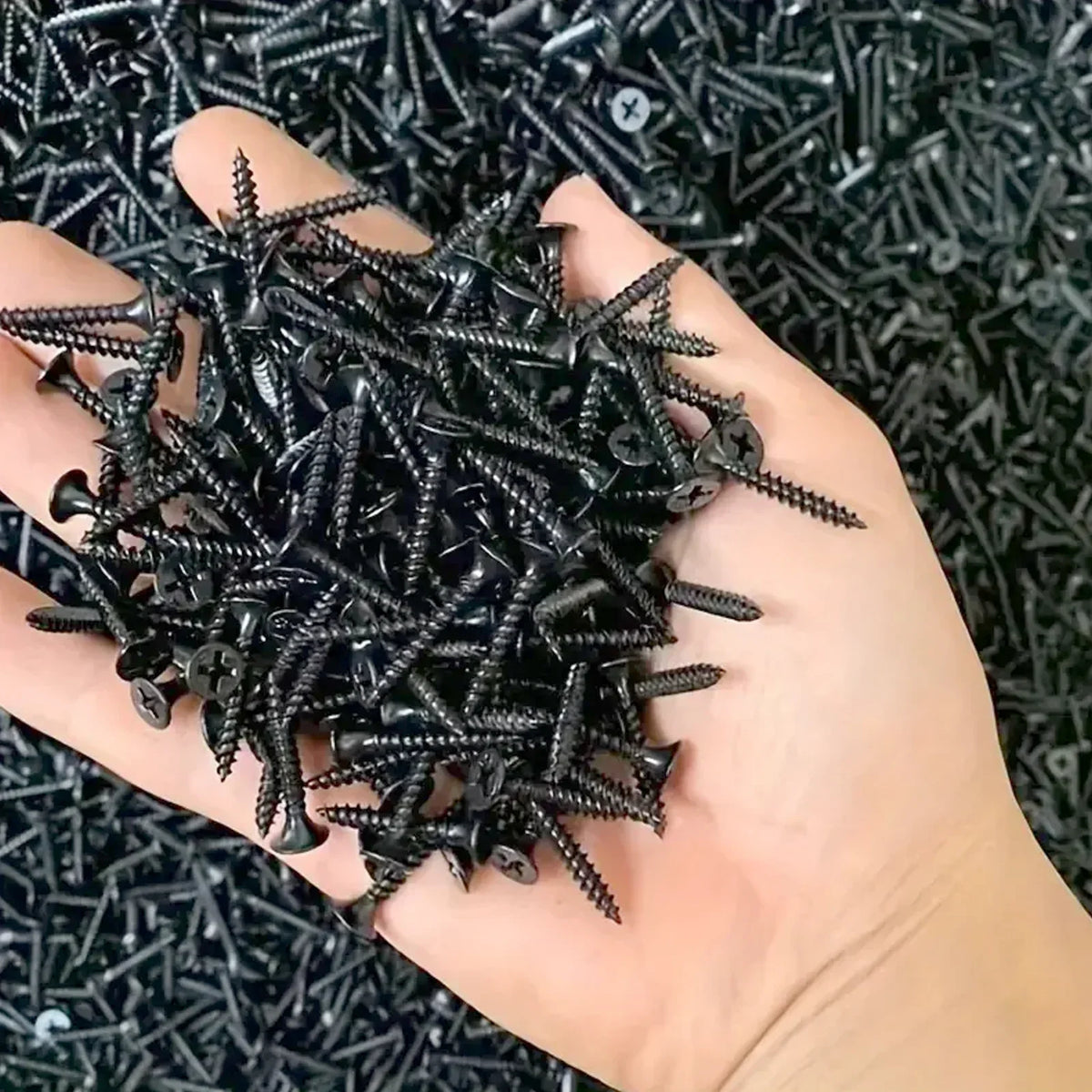 50Pcs M3.5 Black Cross Flat Head Sheet Metal Screws Drill Wood Carbon Steel Screws Suitable For Wood Furniture Maintenance