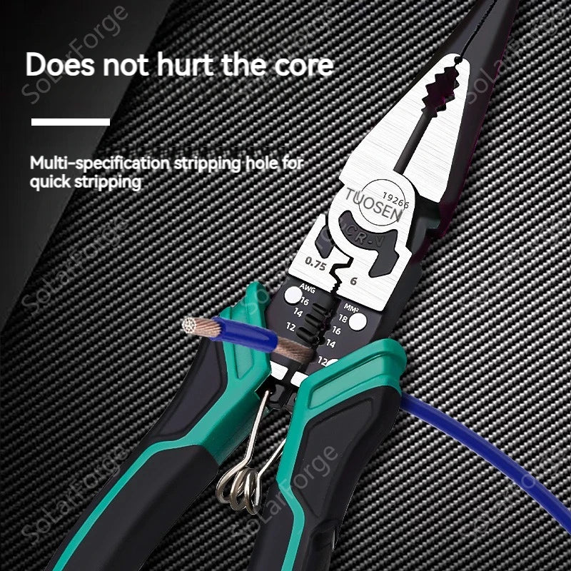 Multifunctional Universal Diagonal Pliers Needle Nose Pliers Hardware Tools Universal Wire Cutters Electrician Wire Pliers Set