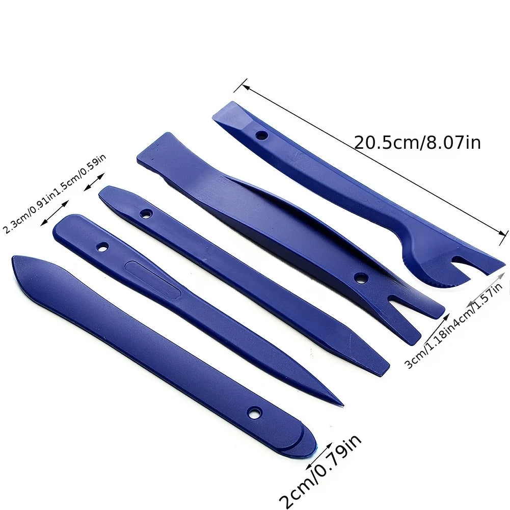 12pcs Auto Door Clip Panel Trim Removal Tools Kits Navigation Blades Disassembly Plastic Car Interior Conversion Repairing Tool
