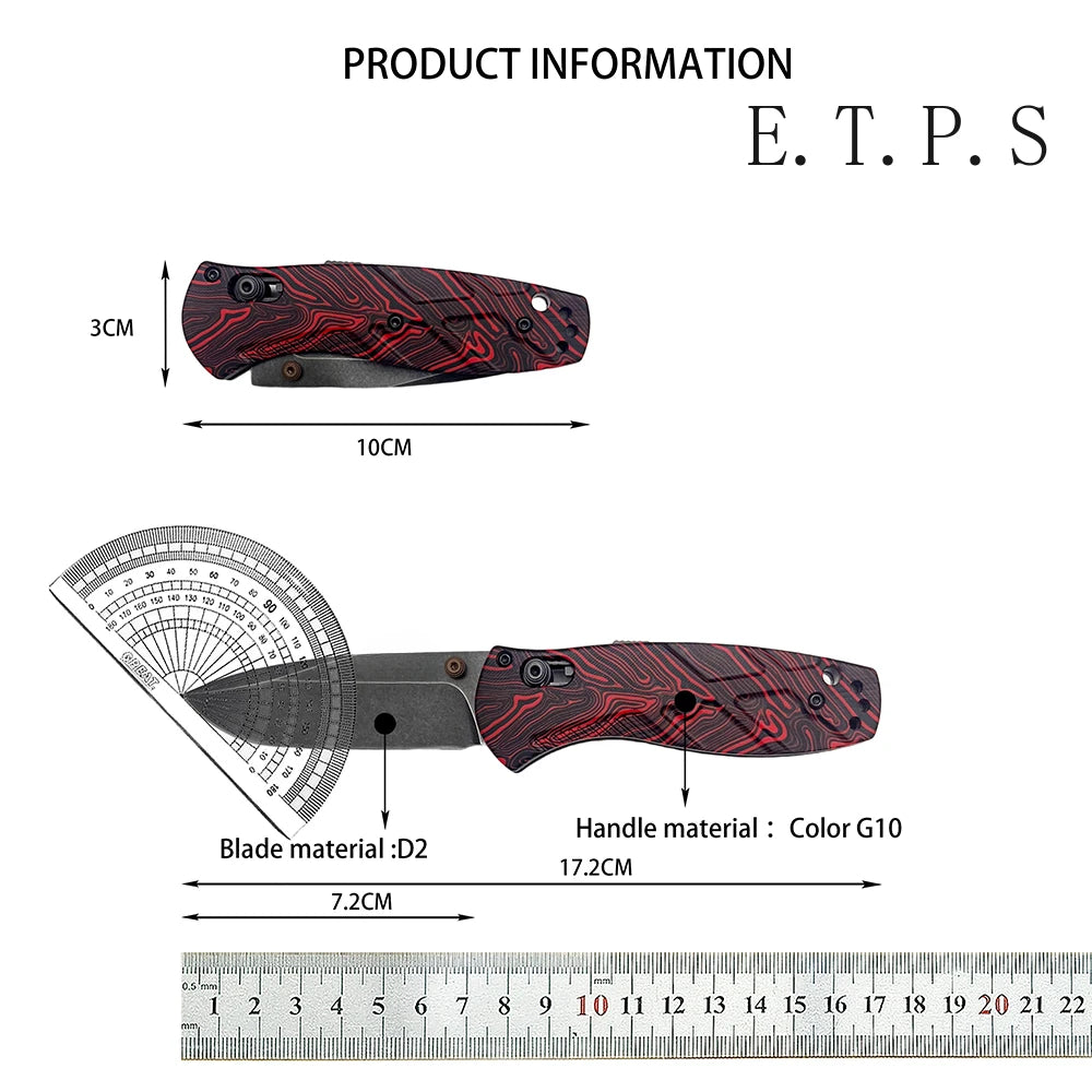 NEW BM 585 Knife Mini-Barrage Assisted Folding Knife Outdoor Hunting Camping Survival Pocket EDC Tool Multitools Hand Knife