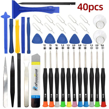 42 in 1 Mobile Phone Repair Tools Disassemble Repair Set For iPhone Screwdriver Combination Skid Multi Function Disassembly Kit