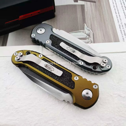 LUDT Gen III D2 Outdoor Pocket Knife Jungle Adventure Survival Quick Open Aluminium Alloy Handle Folding Knife Camping Tools