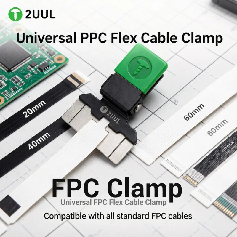 2UUL FC01 Universal FPC Flex Cable Clamp 40x16x54mm 17g for Mobile Phone Screen Touch ID Home Button Ribbon Cable Fixing Repairs