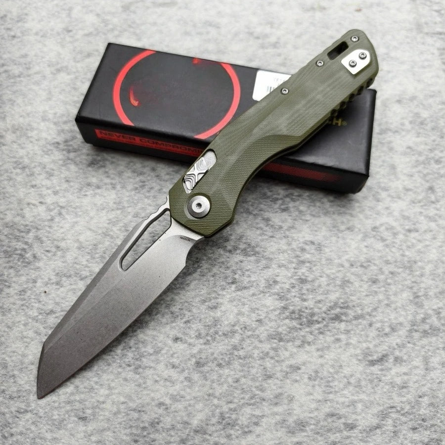 MSI Pocket Knife G10 Folding Knife Compact Design Precise and Durable Ideal for Outdoor Jungle Hiking EDC Tool Knife Men's Gift.