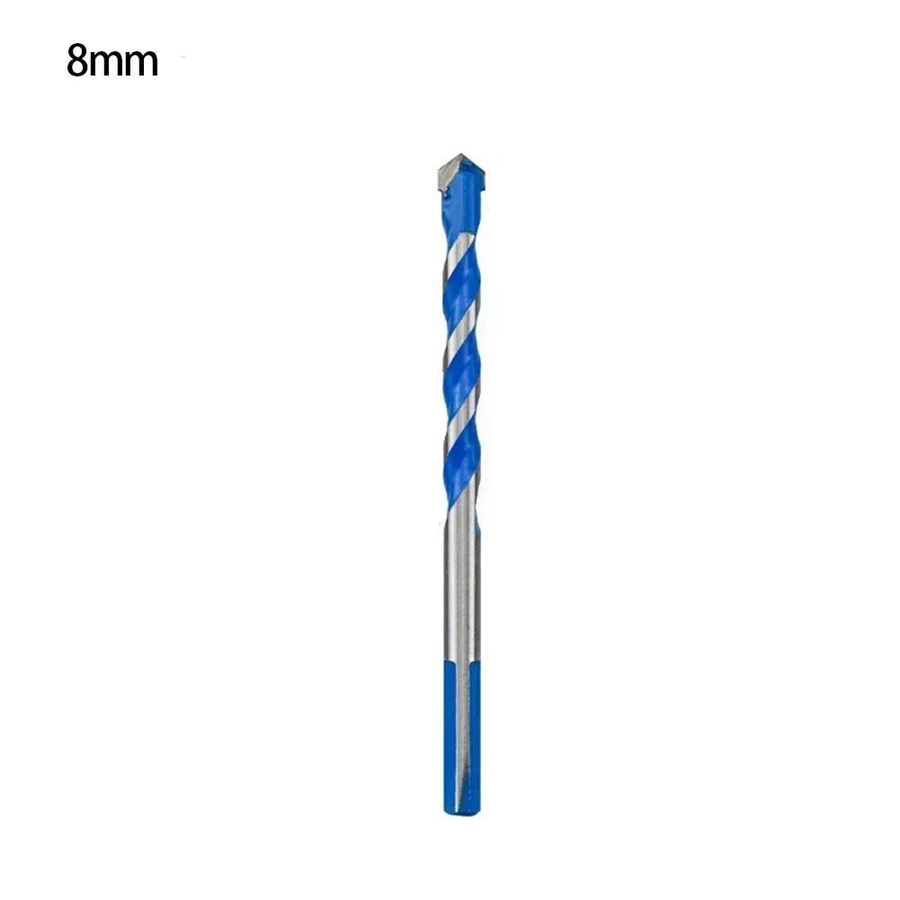 Blue Multifunction Carbide Masonry Drill Bit,Triangle Shank Tile & Concrete Drill Bits for Ceramic, Brick, Glass & Wood Drilling