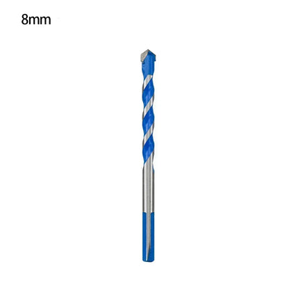 Blue Multifunction Carbide Masonry Drill Bit,Triangle Shank Tile & Concrete Drill Bits for Ceramic, Brick, Glass & Wood Drilling