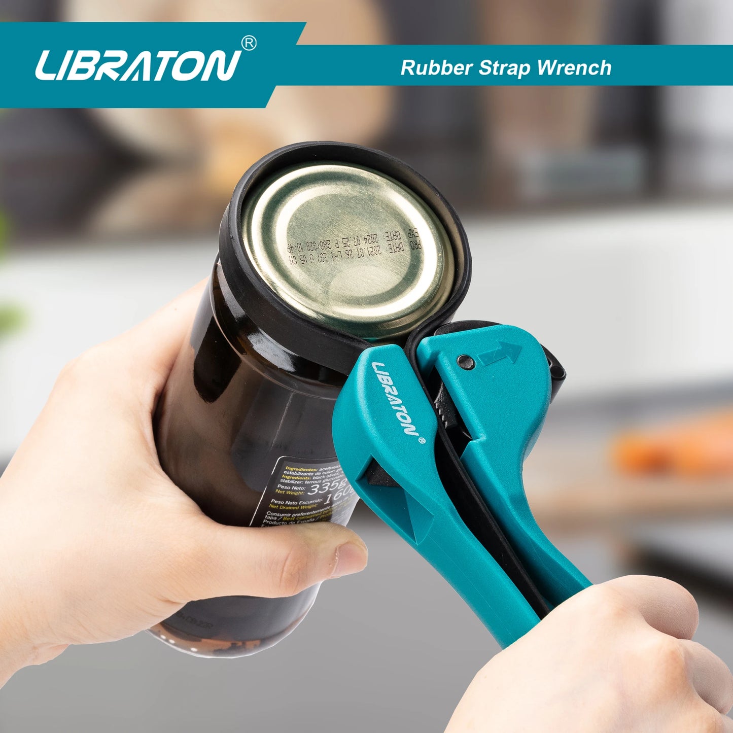 LIBRATON 1PC Multifunctional Belt Wrench Adjustable Rubber Strap Jar Wrench Tool Opener Wrench Cartridge Pipe Oil Filter Tool