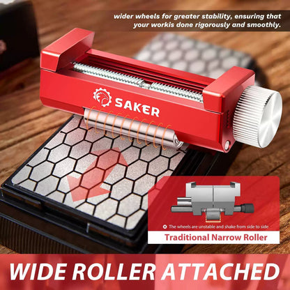 Saker Chisel Sharpening Jig,Wood Honing Guide with Whetstone - one size, Red [2]