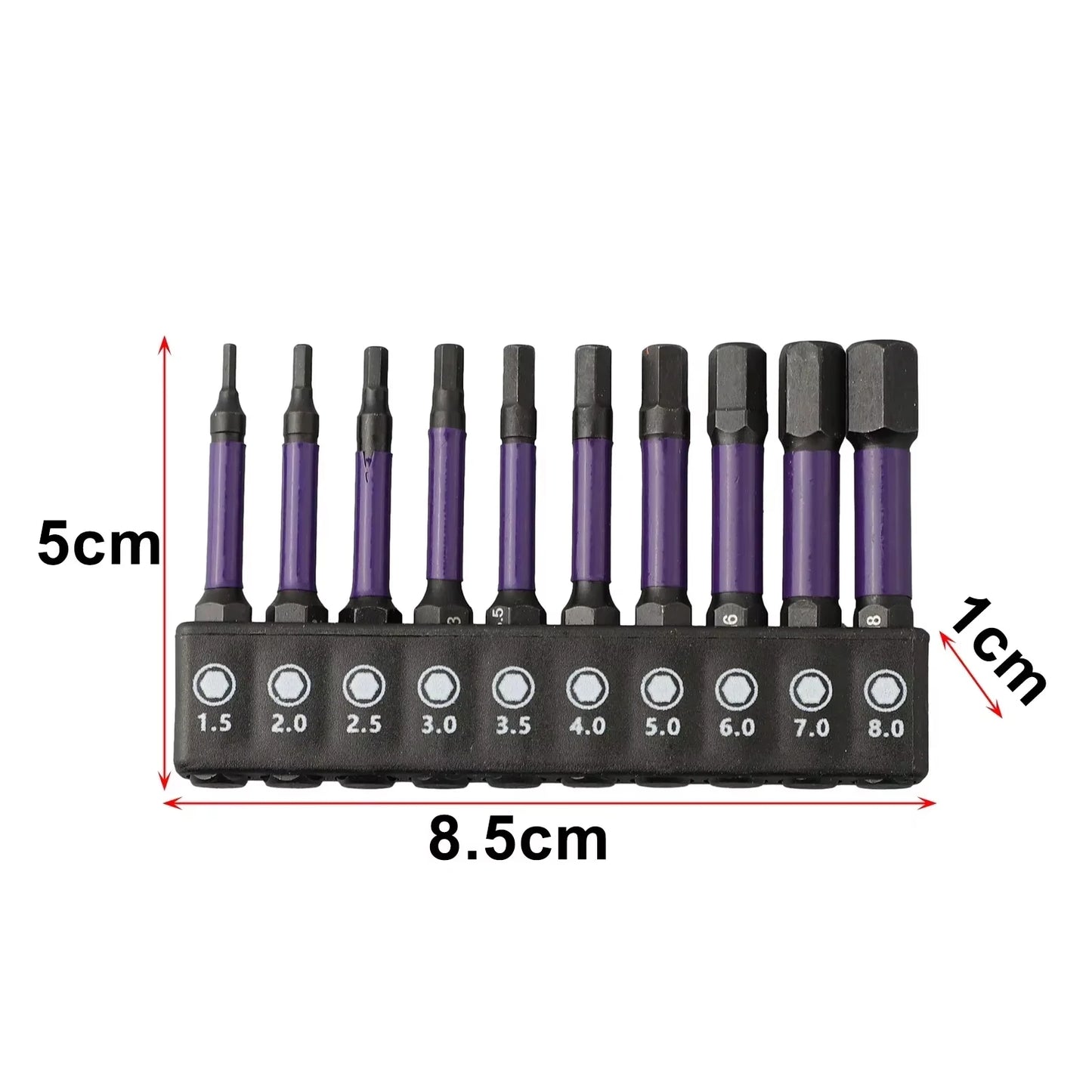 10PCS Impact Drill Bit Set S2 Steel Hex Head Shank Magnetic Screwdriver Driver Bits Holder Wrench Electric Drill Tools