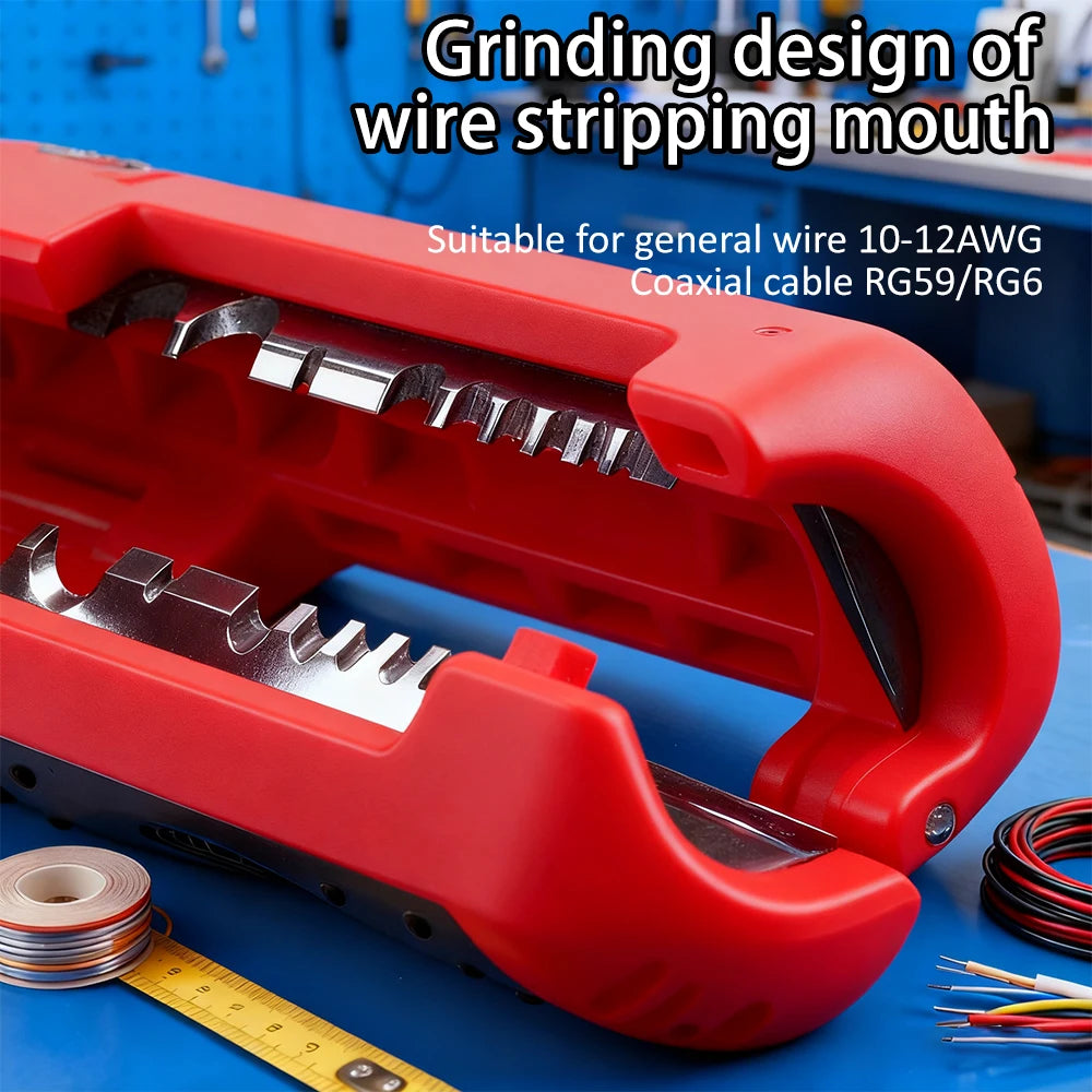 Multifunctional Cable Wire Stripper Cutter Pliers Hand Tool Hardware Tool Portable Anti-skid Handle Strip Pen Clip