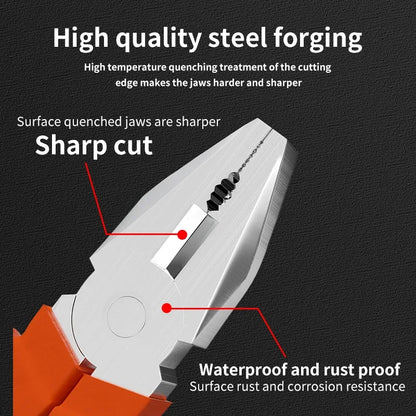 6/8inch Wire Pliers Industrial Labor-Saving Multifunctional Handmade Pliers Comprehensive Wire Cutting Long Nose Plier Hand Tool