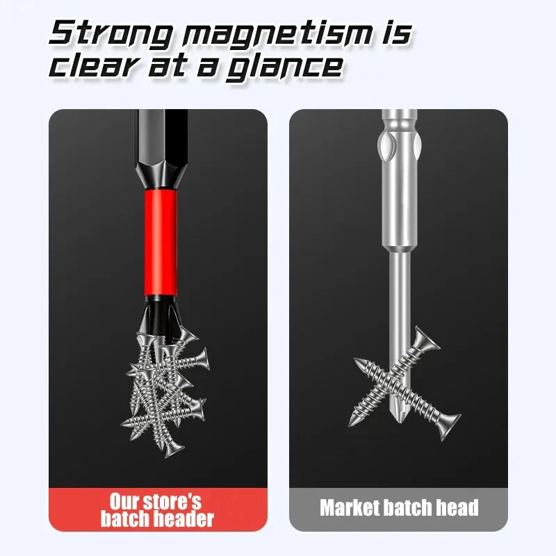 5/12Pcs Magnetic Screwdriver Bits Set Non-slip Shockproof Phillips Impact Hex Shank Alloy Steel for Power Tools