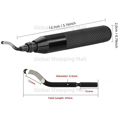 RB3000 Handle Burr Metal Deburring Tool With 10pcs BS1010 Trimming Blades Deburr Burr Scraper For Wood Plastic Reamer Tool