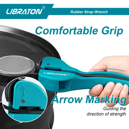 LIBRATON 1PC Multifunctional Belt Wrench Adjustable Rubber Strap Jar Wrench Tool Opener Wrench Cartridge Pipe Oil Filter Tool