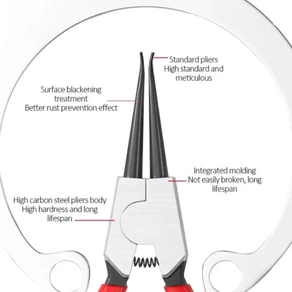 5-In Circlip Pliers, Needle Nose Pliers, Retaining Ring Pliers, for Removing Installing Puller Locking Rings Shafts