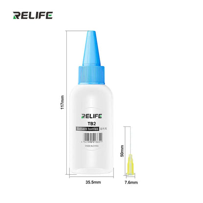 5pcs TB2  50ML Empty Plastic Bottle Phone Repair Squeeze Bottle for Alcohol Soldering Flux Rosin Dispenser With Needle