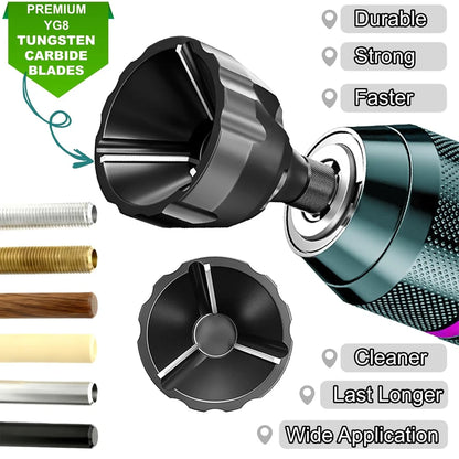 Deburring External Chamfer Tool Tungsten Carbide Blade Bolt Thread Repair Burr Removal for Metal Chamfer Bit With Hex Shank