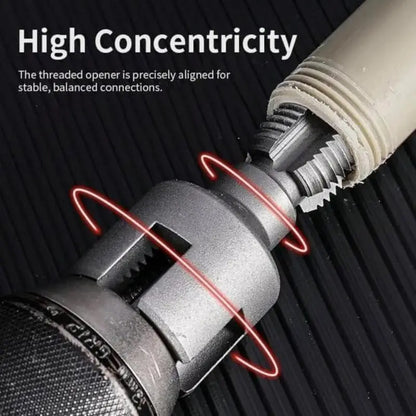 1Pc Pipe Thread Cutting Tool Integrated Internal & External Pipe Threading Tool Electric Drill Compatible PVC Pipe Threader Kit