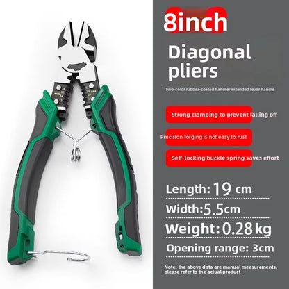 Multifunctional Heavy Duty Alloy Wire Cutters Diagonal Needle Nose Pliers Hardware Tools Universal Electrician Wire Pliers Set