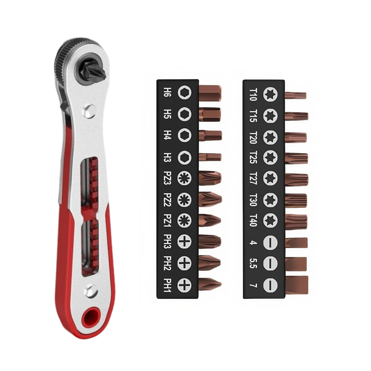 Right Angle Screwdriver Set Mini Ratcheting 90 Degree Offset Screwdriver Pocket Low Profile Ratchet Wrench Bit Socket Set