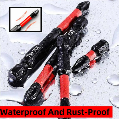 Anti Slip Bits Magnetic Screwdriver Bit Set S2 Alloy Steel Impact Resistance Bits-3/6/12Pcs Suitable for Electric Drills