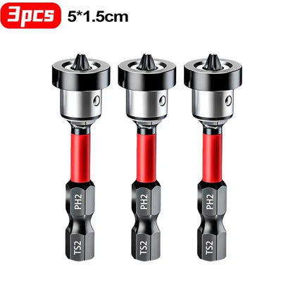Magnetic Positioning S2 Screwdriver Bit,Drywall Screw for Plasterboard Gypsum Board Locating,1/4" Hex Shank Screw Batch Head PH2