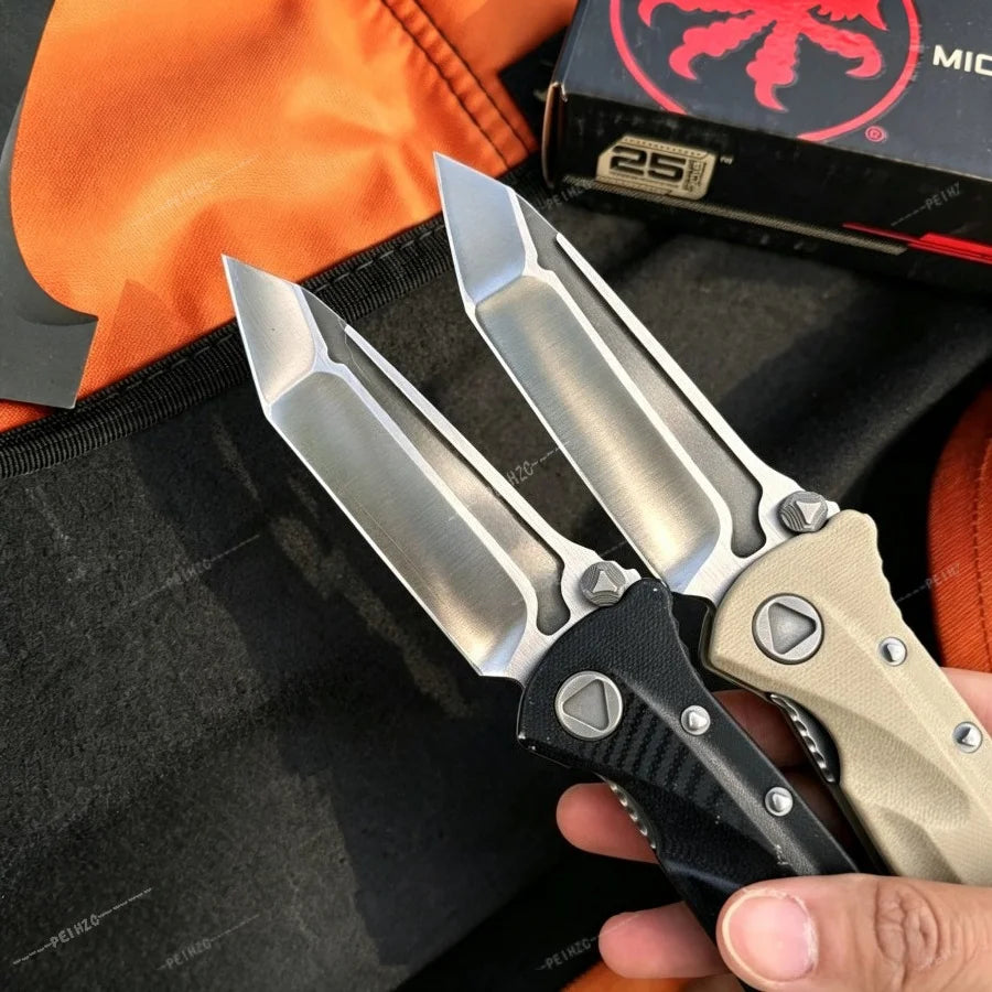 Multi-functional Folding Knife D2 Steel Blade G10 Handle Ergonomic Grip Outdoor Camping Hiking Fishing EDC Fruit Knife Cutting Tool