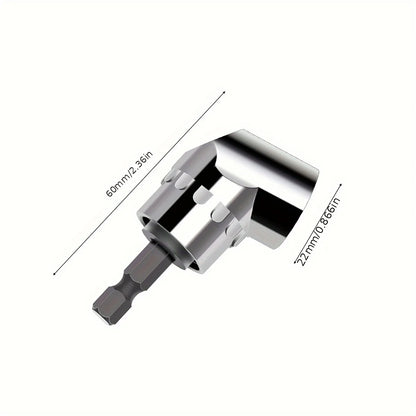1pc Right Angle Drill 105 Degree Right Angle Driver Angle Extension Power Screwdriver Drill Attachment 1/4inch Hex Bit Drill Bit