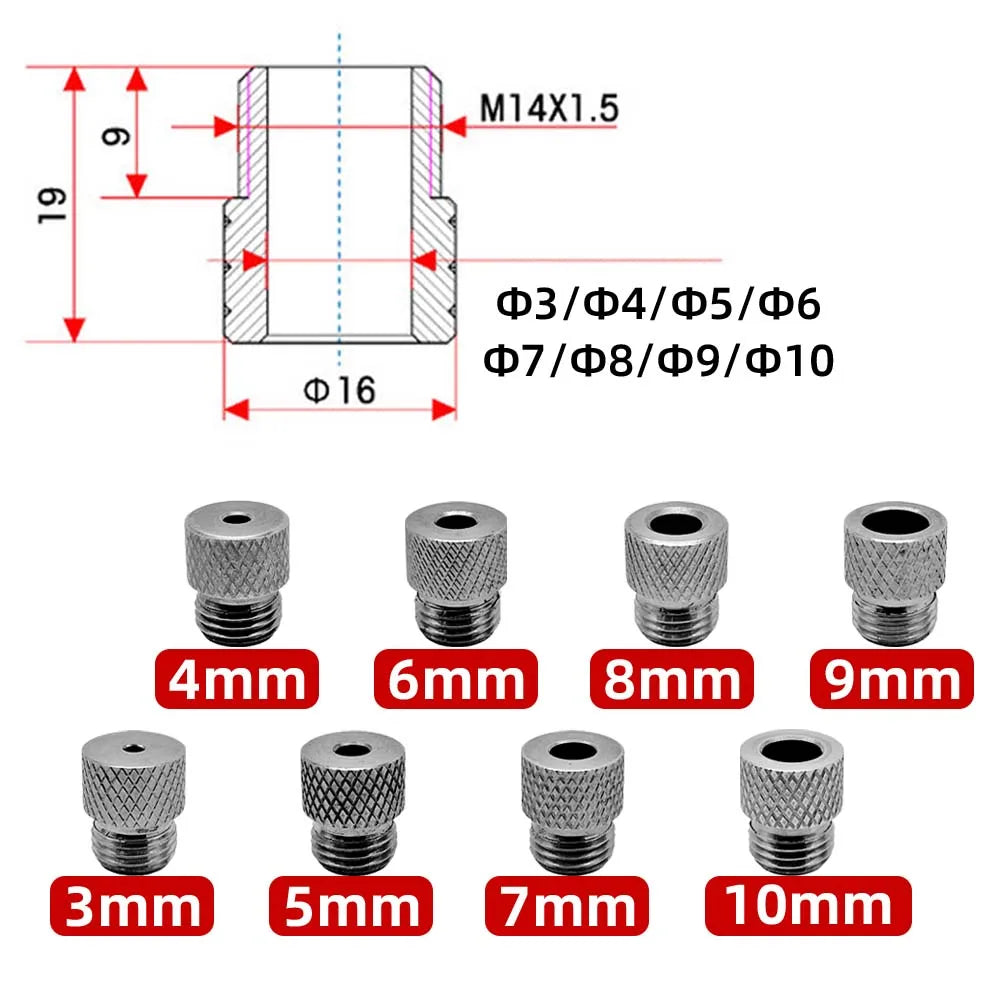 3-10mm Dowel Jig Kit - Self Centering Drill Guide Locator with 8 Steel Bushing -Woodworking Aluminum Alloy Hole Puncher