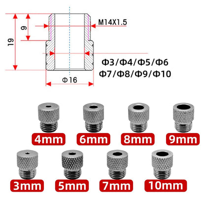 3-10mm Dowel Jig Kit - Self Centering Drill Guide Locator with 8 Steel Bushing -Woodworking Aluminum Alloy Hole Puncher
