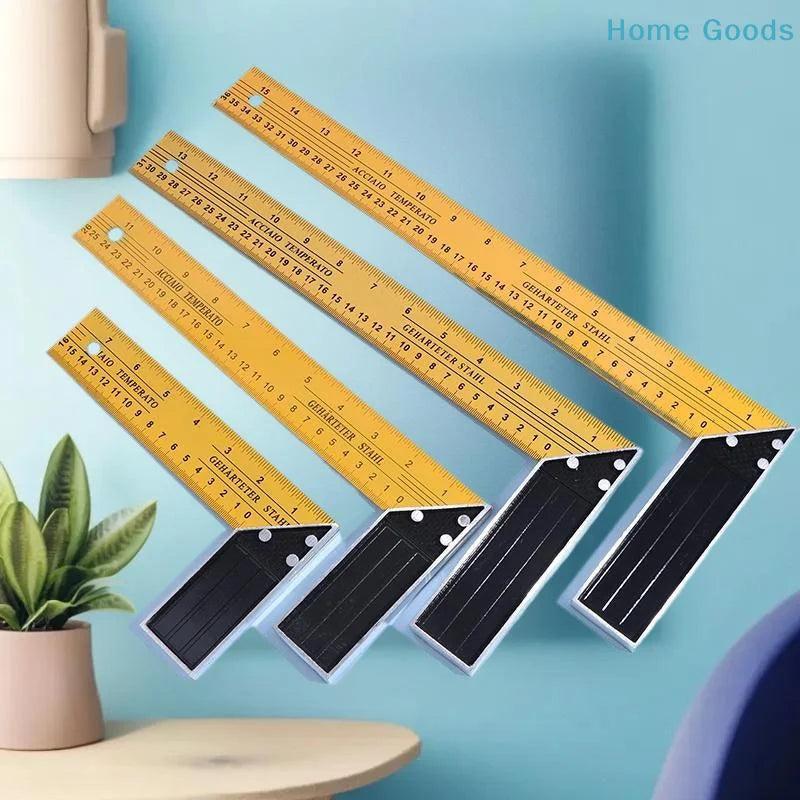 L-shaped High Precision Scale Multifunctional Corner Ruler Metal Carpentry Squares For Woodworking Building And Framing Design