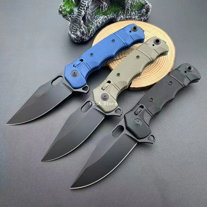 SEAL XR 8Cr13Mov Blade Outdoor Folding Knife Portable Camping Knives High Hardness Hiking Fishing Compact Knife Daily Utility Gear Wilderness Activities Essential Camping Climbing Portable Multitools Nylon Fiber Handle
