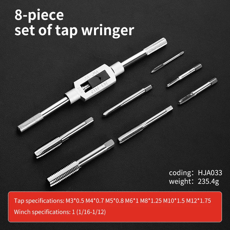 12/20/40pcs Multi-Size Portable Home Taps Slabs Tool Cases  Hardware Tool Portable Universal Combination Alloy Ste