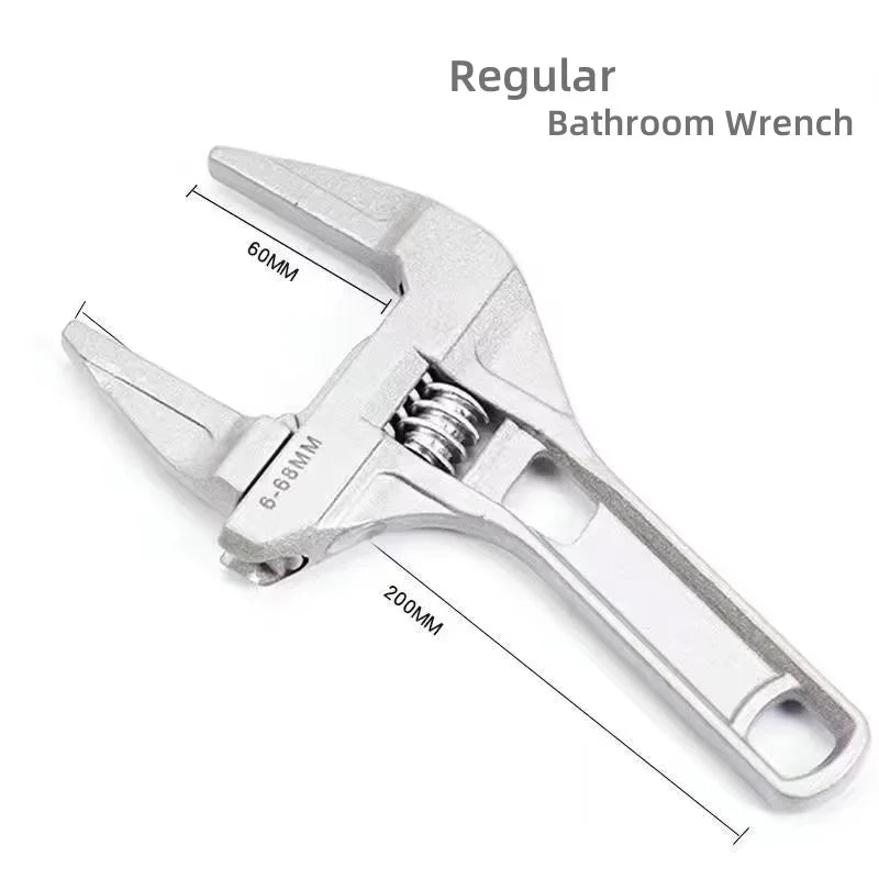 Multifunctional Bathroom Wrench High Carbon Steel Short Handle Wrench Large Opening Faucet Sink Water Heating Installation Tool