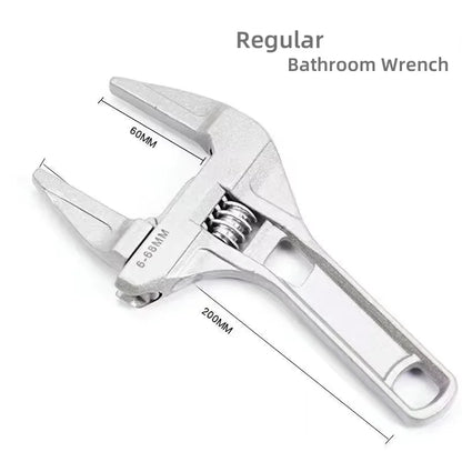 Multifunctional Bathroom Wrench High Carbon Steel Short Handle Wrench Large Opening Faucet Sink Water Heating Installation Tool