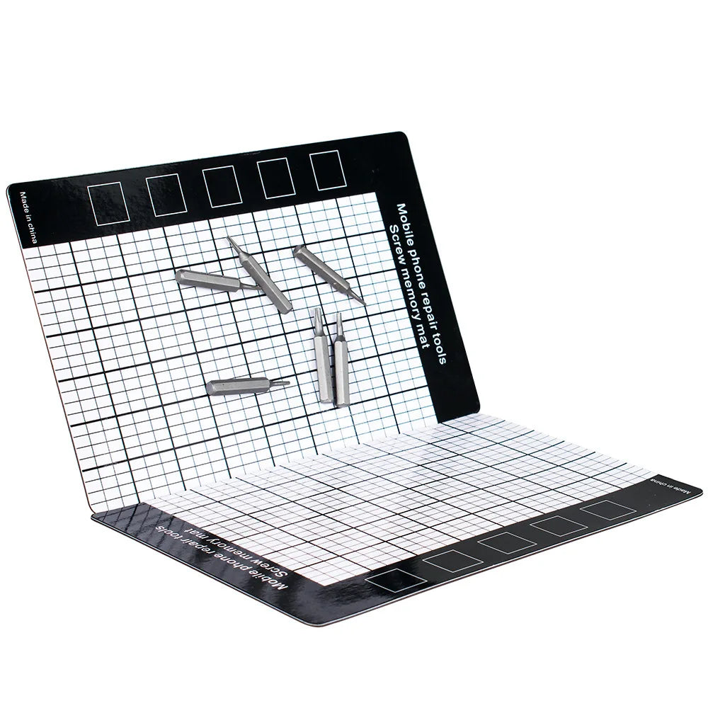 Magnetic Screw Mat Memory Chart Work Pad Working Memory Pad For Little Small Screws Holds Mobile Phone Repair Tool 145×90mm