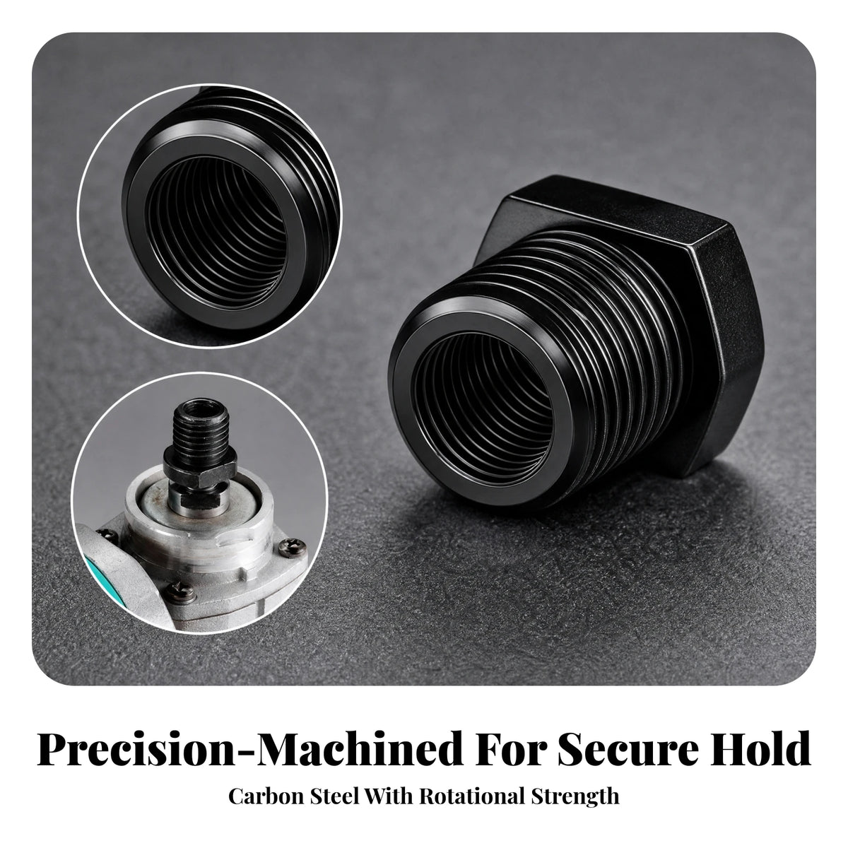 Angle Grinder Adapter Threaded Attachment Tool Stable Hardware Secure for Professionals, Workshop, Garage