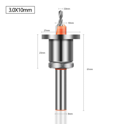 8mm Shank Countersink Drill Bit With Stop Alloy Head Taper Hole Step Drill For Wood Screw Installation Woodworking Drilling