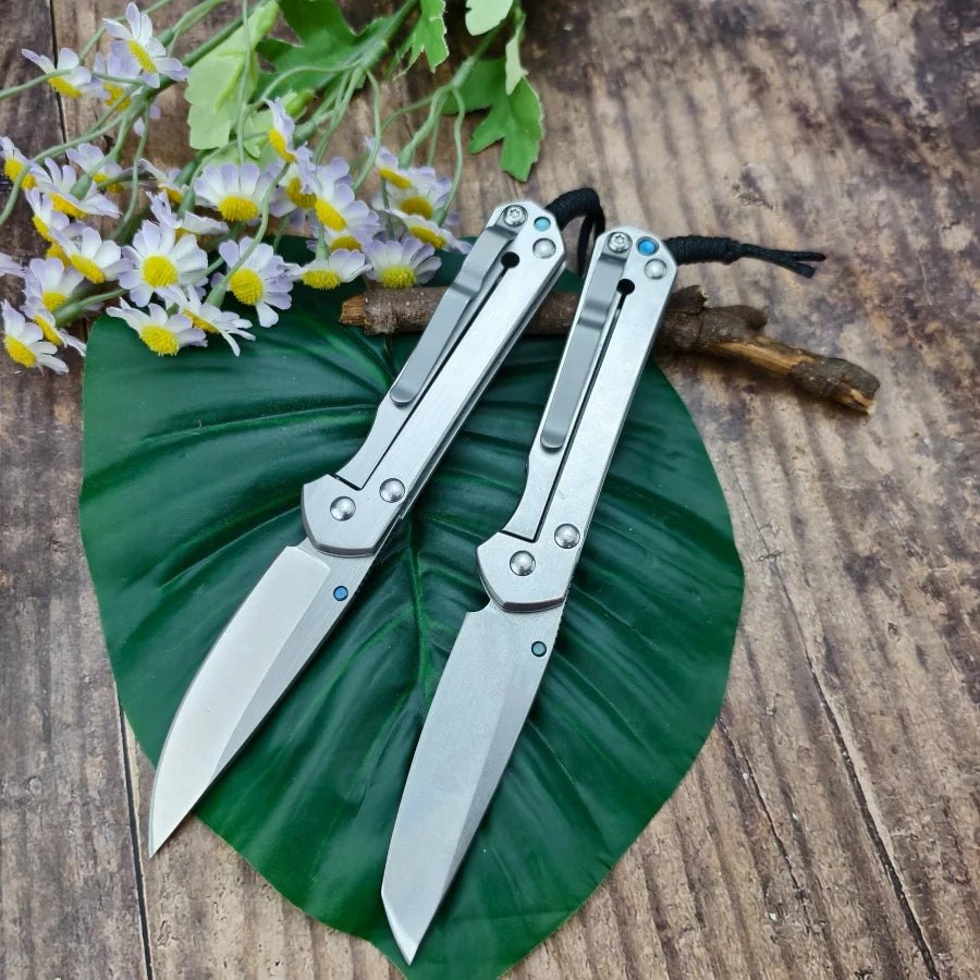 CR Durable Folding Knife 440C Blade 420 Steel Handle Handmade Suitable for Outdoor Camping Daily Emergency Carrying Men's Gifts.