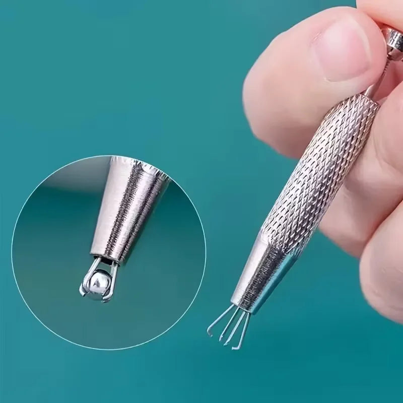 4-Claw Precision Tweezers for Jewelry Making, Soldering & Repair, Ergonomic Grip Metal Tool