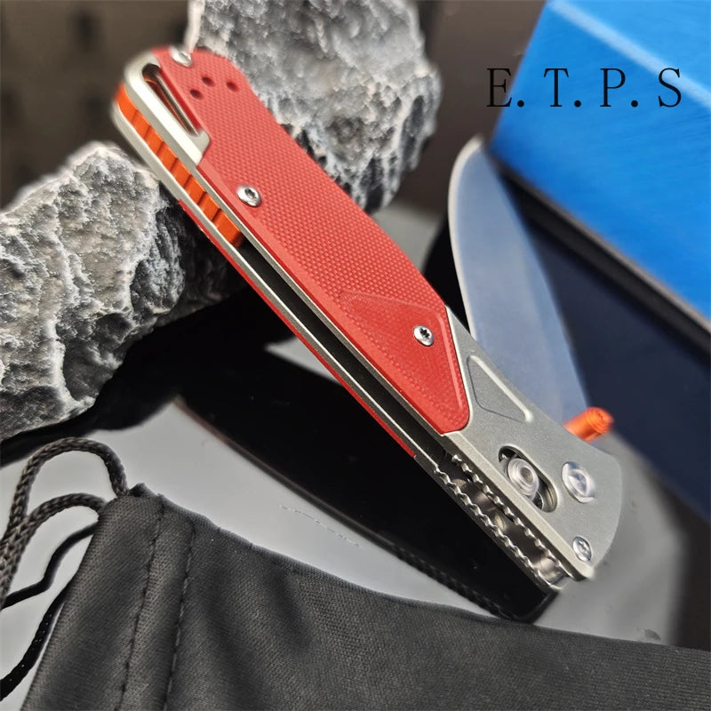 BM 535-09 Bugout AXIS Folding Knife Stonewashed Drop Point Blade Gray Aluminum Handles with G10 Outdoor EDC Tools Pocket Knives