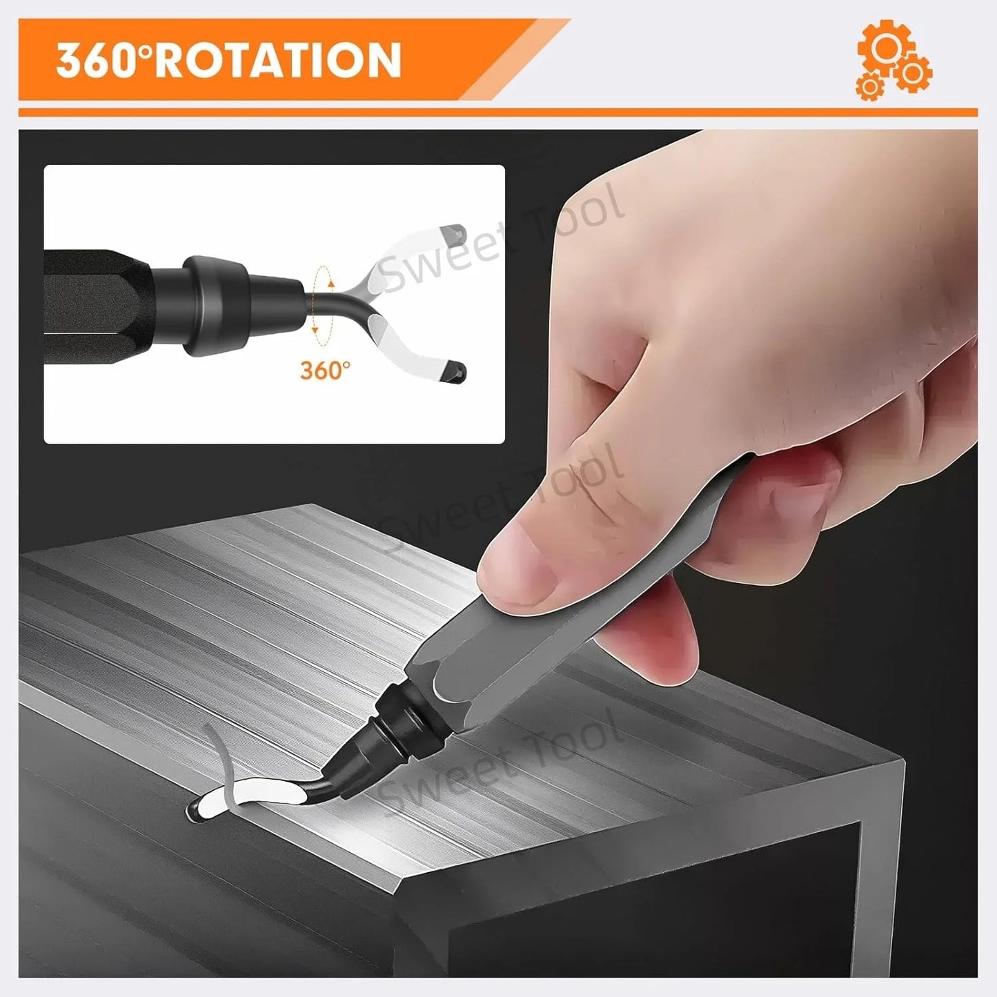 Deburring Tool Metal Handle with 1/10/11 Swivel Blades Burr Removal Reamer Tool for Plastic Metal Copper PVC Resin 3D Printing